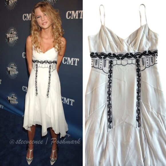 Karen Millen Embroidered Silk Dress ASO Taylor Swift - Picture 2 of 8